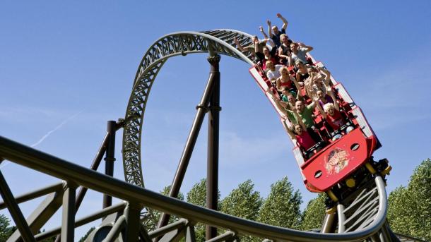 Piraten rollercoaster at amusement park Djurs Sommerland, Aarhus Region