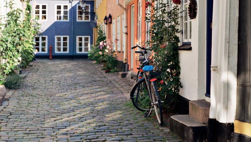 Cobblestoned streets of Aalborg 