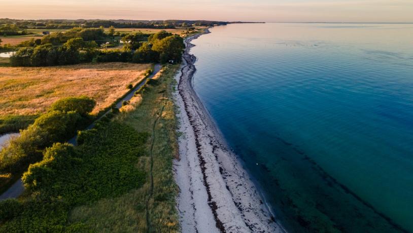 The Langeland coastline in Denmark