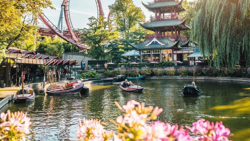 Summer at Tivoli in Copenhagen, Denmark