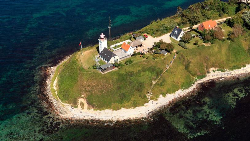 Der Leuchtturm Røsnæs an der Westküste Seelands