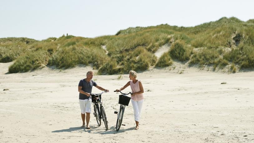 Couple with Bike in Blokhus