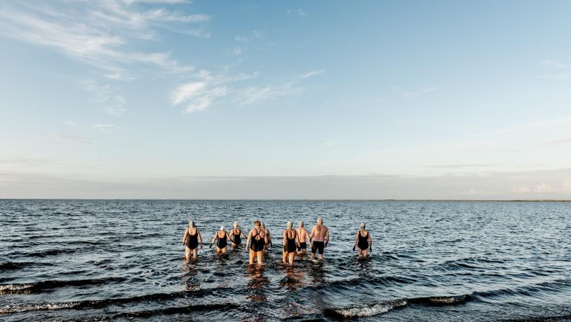 Winter bathers in Krig Vig