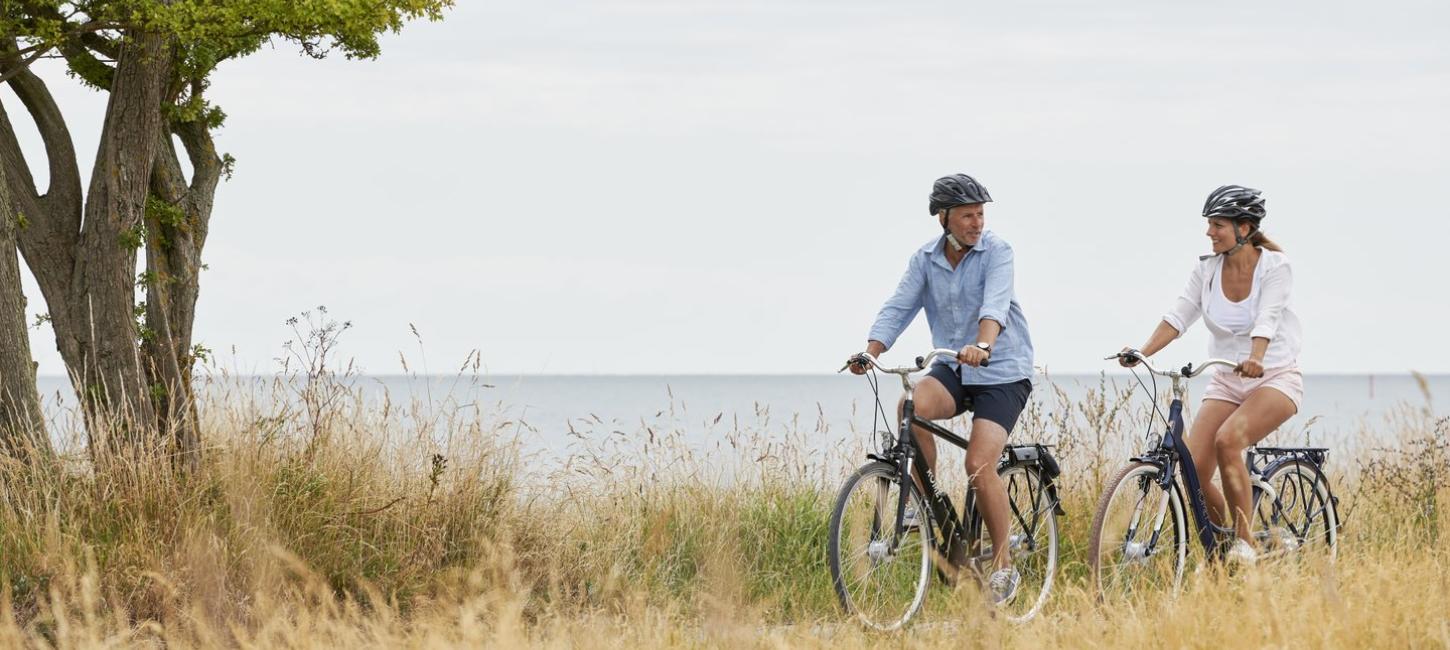 Fahrradfahren bei Nysted auf Lolland in Dänemark