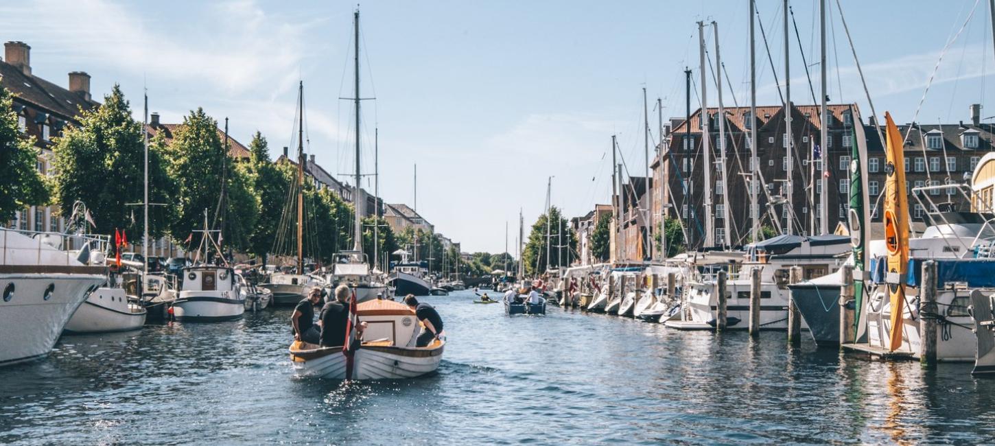 Friends Sailing in Copenhagen Channel Summer