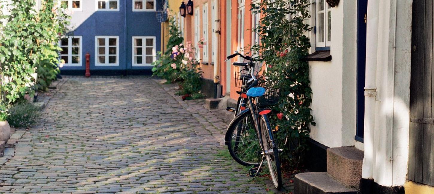 Cobblestoned streets of Aalborg 