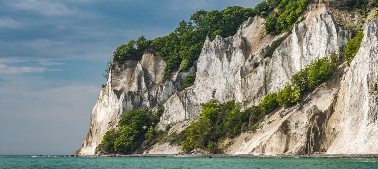 Kreidefelsen Møns Klint in Südseeland an der Dänischen Ostsee