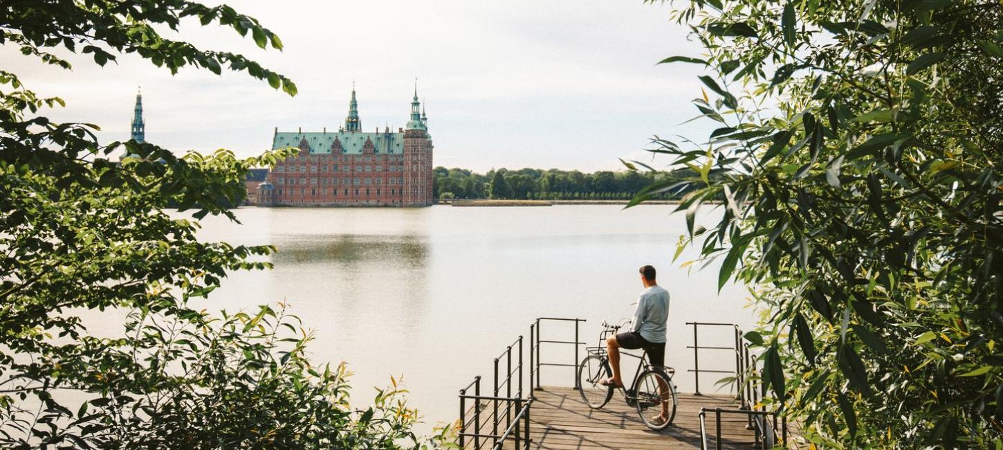 Cycling at Frederiksborg Castle, North Zealand