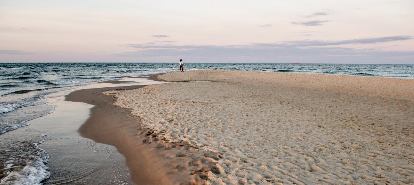 Grenen bei Skagen in Nordjütland zwischen Dänischer Nordsee und Ostsee