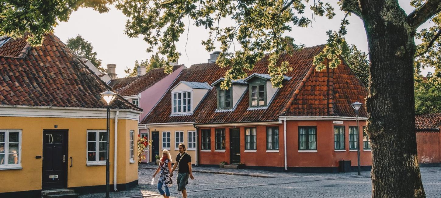 Odense, die Heimatstadt von Hans Christian Andersen auf der dänischen Ostseeinsel Fünen