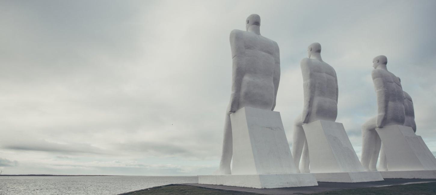 The sculpture Men by the Sea in Esbjerg