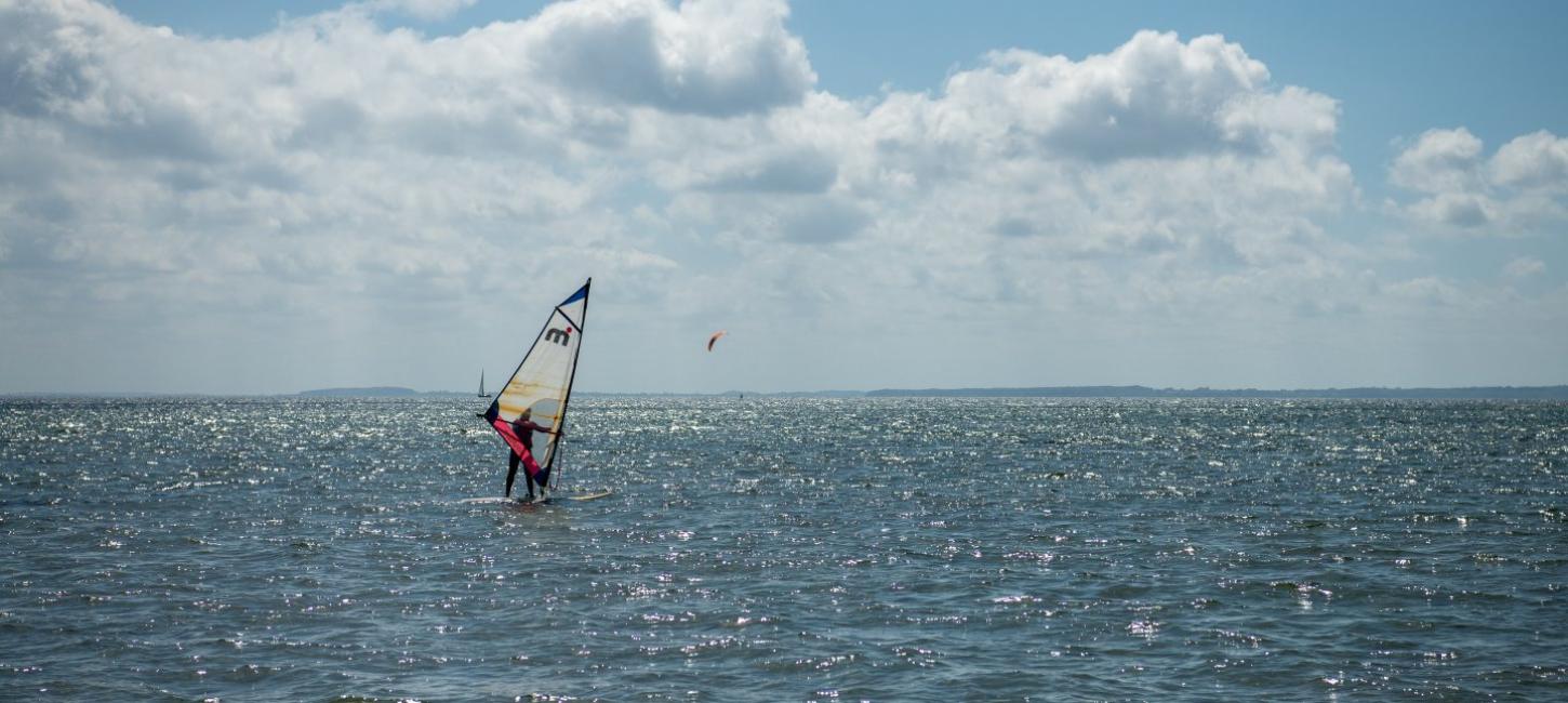 Wind surfing in Lysnæs, North Zealand