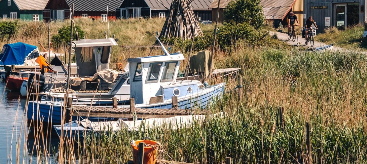 Bild von kleinen Fischerbooten im Hvide Sande Hafen