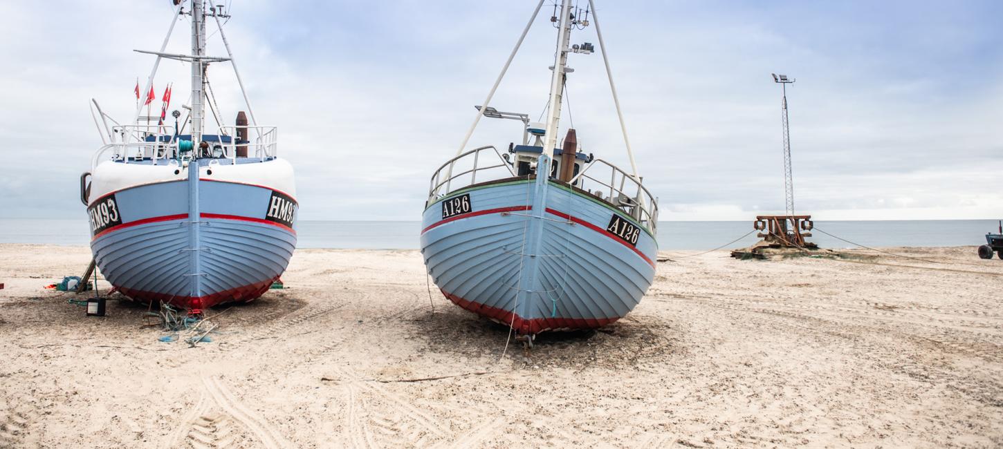 Bild von Fischkuttern am Thorupstrand