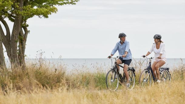 Fahrradfahren bei Nysted auf Lolland in Dänemark