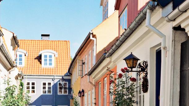 Cobblestoned streets of Aalborg 