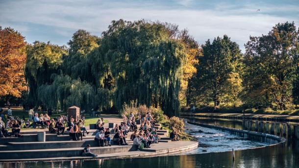 Munke Mose-Park in Odense auf der dänischen Ostseeinsel Fünen