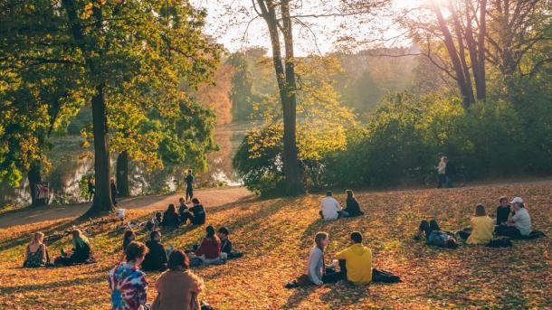 Kopenhagener Park "Ørstedparken" im Herbst