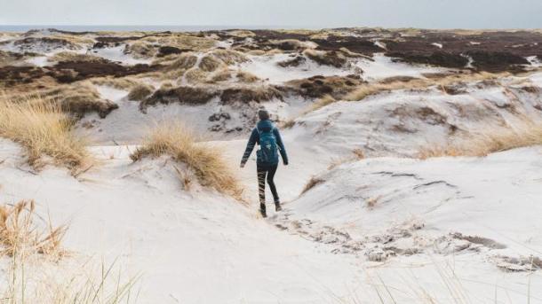 Dueodde Strand auf Bornholm im Winter