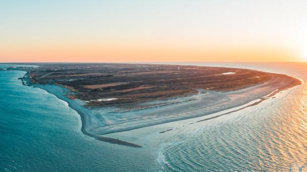 Die Spitze von Dänemark Grenen in Skagen in Nordjütland