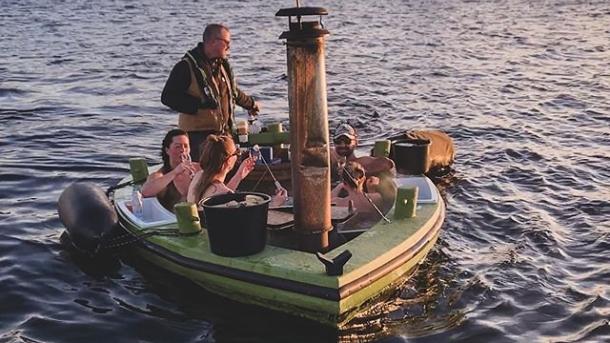 Floating hot tub in Copenhagen Harbour