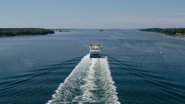 Fähre nach Svenborg auf Fünen an der Dänischen Ostsee