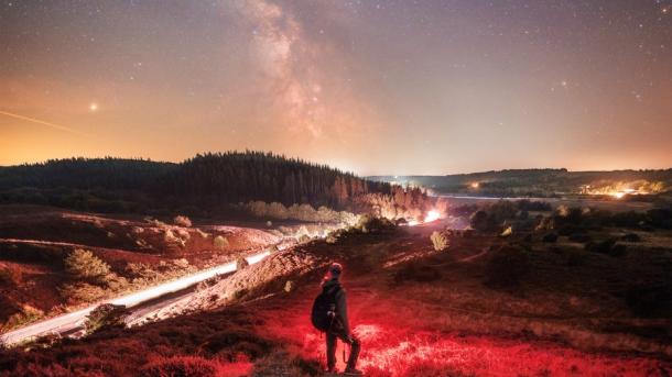 Night sky over Rebild Bakker, North Jutland