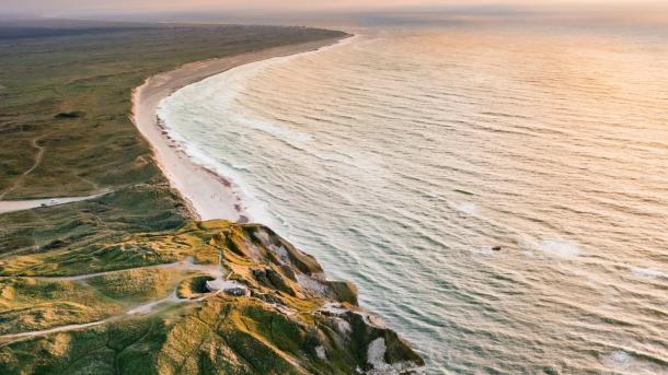 Blick über die dänische Nordsee vom Bulbjerg aus in Nordjütland