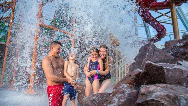 Family in Lalandia Aquadome in Rødby, Denmark