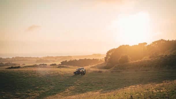 Landrover in Møn, South Zealand