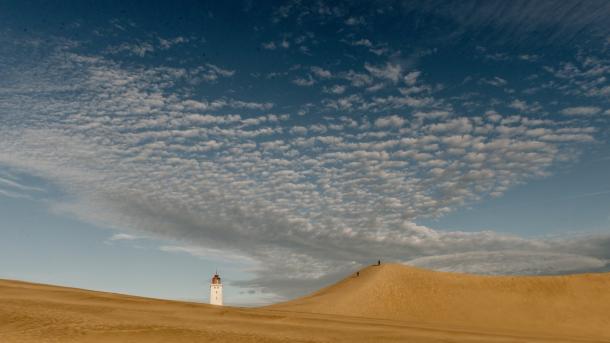 Rubjerg Knude Lighthouse and sand dunes, North Jutland