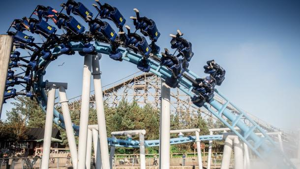 Roller coaster in Fårup Sommerland, North Jutland