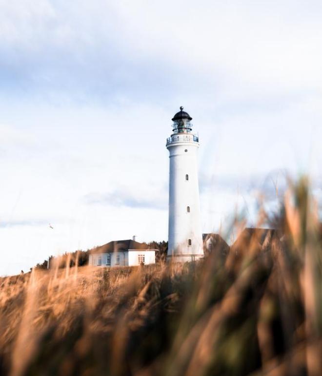 Leuchtturm Hirtshals im dänischen Nortjütland