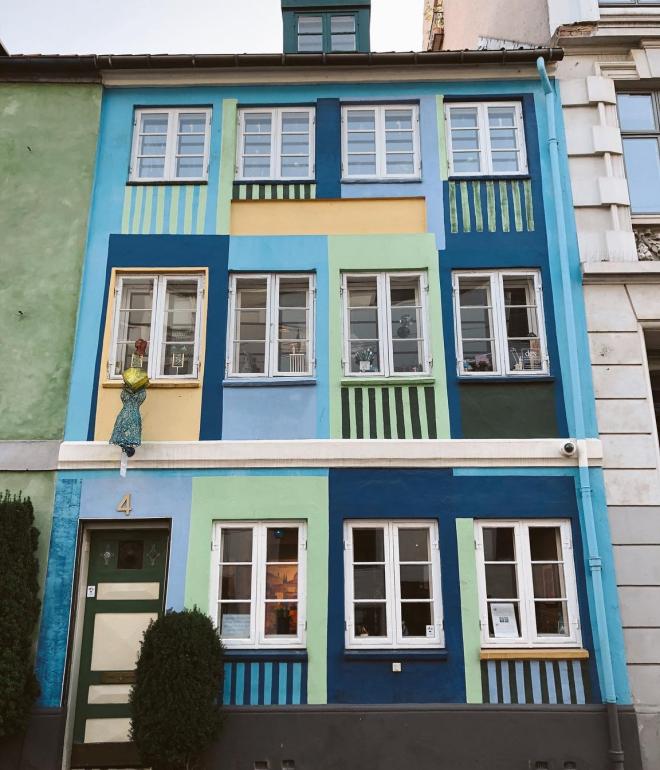 Ein buntes Haus in Sofiegade, Christianshavn