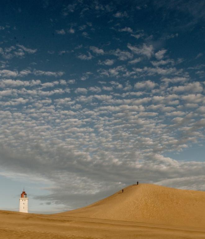 Rubjerg Knude Lighthouse and sand dunes, North Jutland