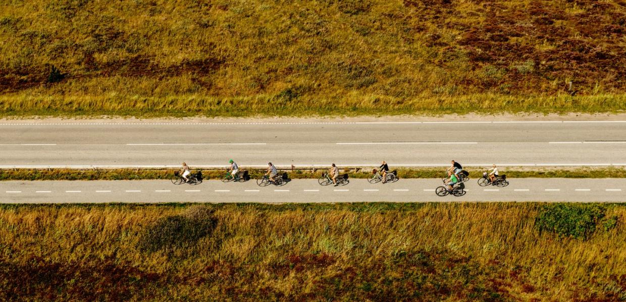 Fahrradfahren in Skagen in Nordjütland in Dänemark