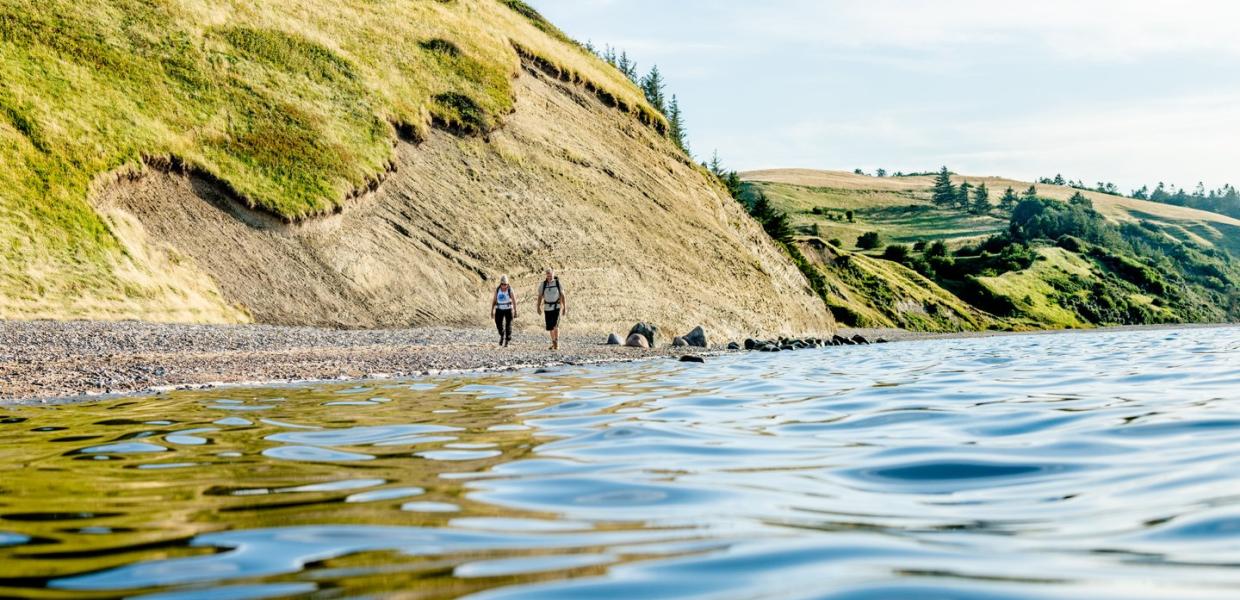 Hikers on Mors. Limfjord