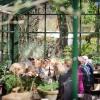 People eating in the greenhouse room at Gemyse Tivoli in Copenhagen