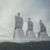 The sculpture Men by the Sea in Esbjerg