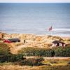View over the Summerhouses at Tornby beach, Denmark