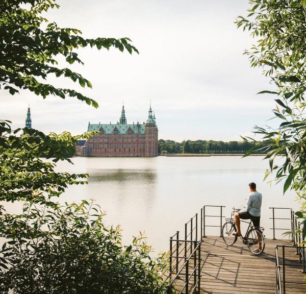 Cycling at Frederiksborg Castle, North Zealand