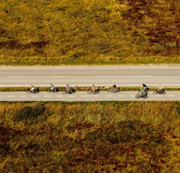 Fahrradfahren in Skagen in Nordjütland in Dänemark