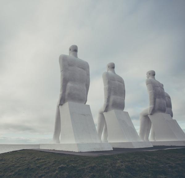 The sculpture Men by the Sea in Esbjerg