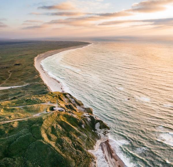 Blick über die dänische Nordsee vom Bulbjerg aus in Nordjütland