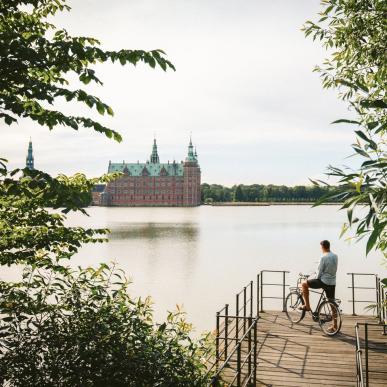 Cycling at Frederiksborg Castle, North Zealand