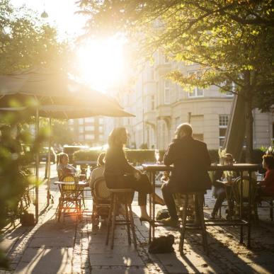 Østerbro is filled with squares where locals meet up for drinks and a bite to eat