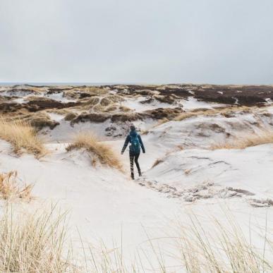 Dueodde Strand auf Bornholm im Winter