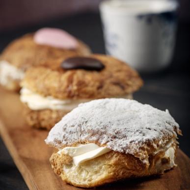Fastelavnsboller, a special type of cake from Denmark