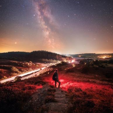 Night sky over Rebild Bakker, North Jutland