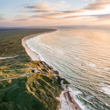 Blick über die dänische Nordsee vom Bulbjerg aus in Nordjütland